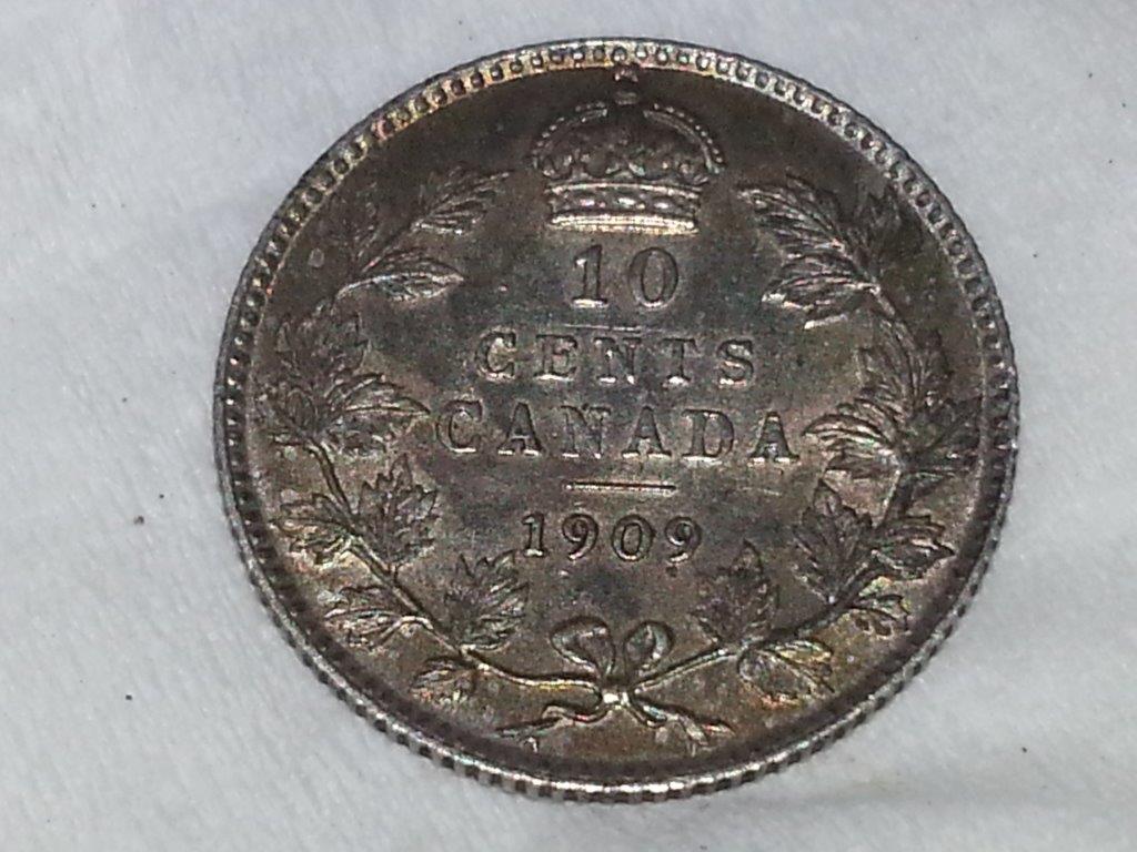 1909-10-Cent-Rainbow-Toned